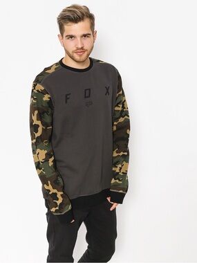 Fox Racing Destrakt Camouflage Unisex Crew Sweatshirt Graphic Fleece Green